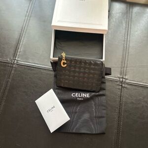 Celine Quilted Black Pouch